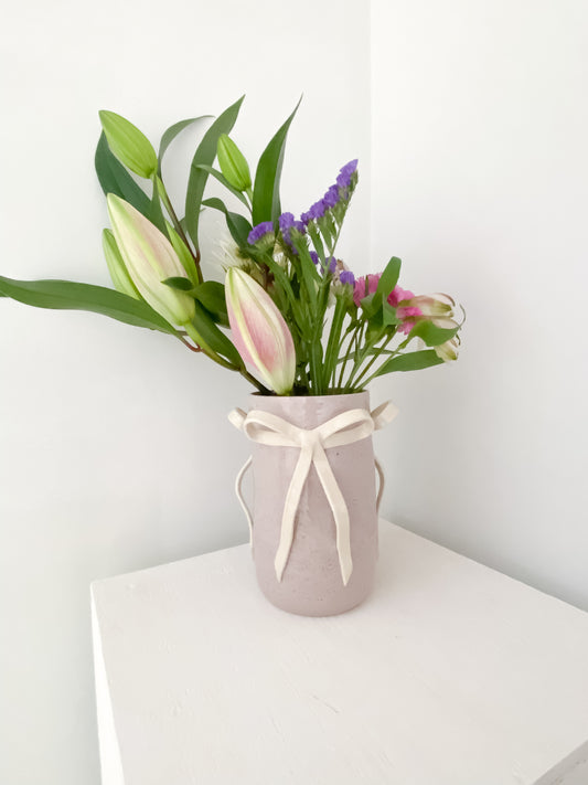 Bow Vase in lavender