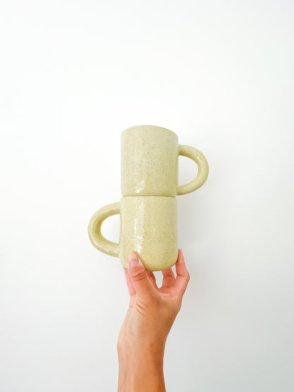 Thick Handle Mug in chartreuse