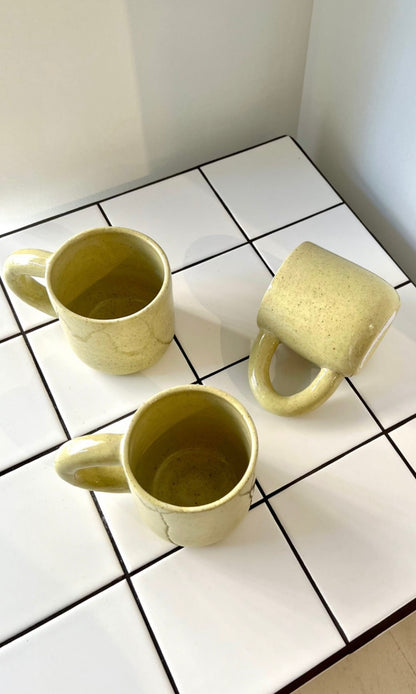Thick Handle Mug in chartreuse